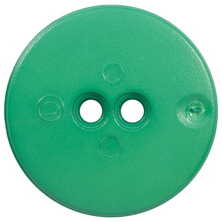 Kunststoffknopf in Grün mit eingelasertem Frühlingsmotiv 15mm