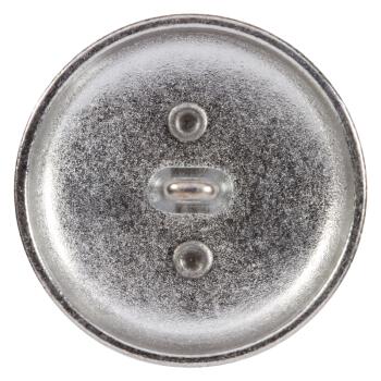 Silberner Metallknopf mit Wappen-Einsatz in Grau