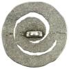Metallknopf Spiralform in Altsilber mit gehämmerter Oberfläche
