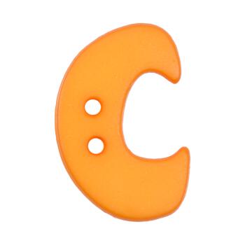 Buchstabenknopf "C", orange, 18mm