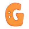 Buchstabenknopf "G", orange, 18mm