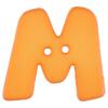 Buchstabenknopf "M", orange, 18mm