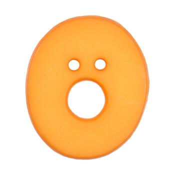 Buchstabenknopf "O", orange, 18mm