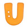 Buchstabenknopf "U", orange, 18mm