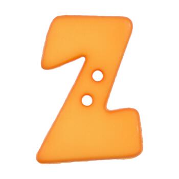 Buchstabenknopf Z, orange, 18mm