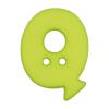Buchstabenknopf "Q", grün, 18mm