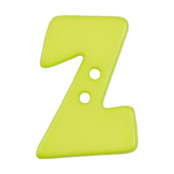 Buchstabenknopf Z, grün, 18mm