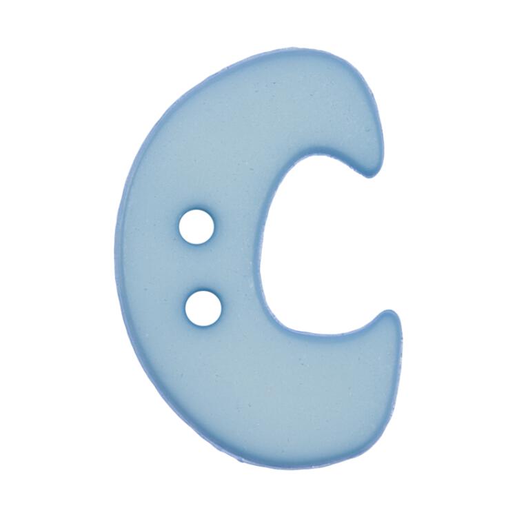 Buchstabenknopf "C", hellblau, 18mm