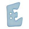 Buchstabenknopf "E", hellblau, 18mm