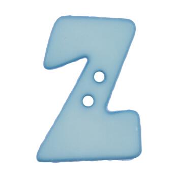 Buchstabenknopf "Z", hellblau, 18mm