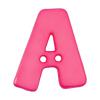 Buchstabenknopf "A", pink, 18mm