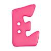 Buchstabenknopf "E", pink, 18mm