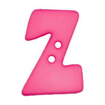 Buchstabenknopf Z, pink, 18mm