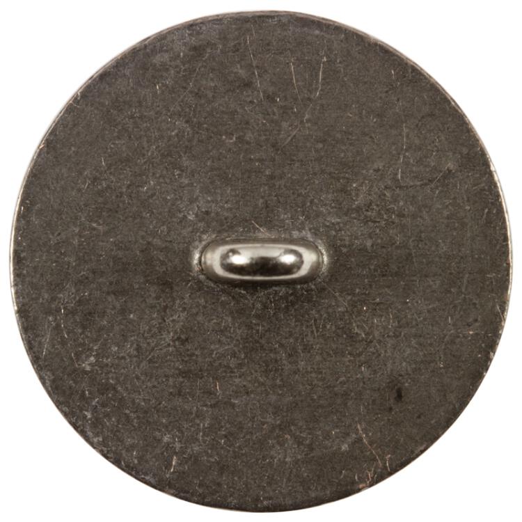 Metallknopf in Titangrau mit silbernem Wappeneinsatz