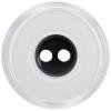 Designerknopf aus Kunststoff mit drei Schichten -  schwarz, weiß, transparent