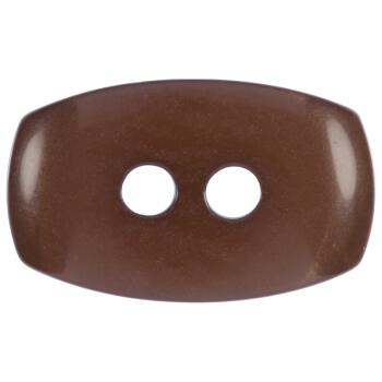 Kunststoffknopf ovale Form in Perlmuttoptik Braun