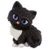 Kinderknopf - süße Katze in Schwarz-Weiß mit blauen Augen