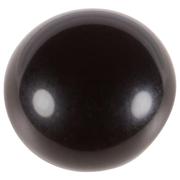 Augen Knopf (Tierauge) aus Glas in Schwarz mit Naturöse 8mm