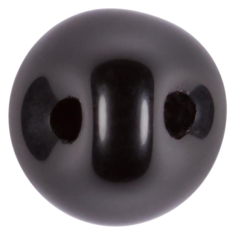 Augen Knopf (Tierauge) aus Glas in Schwarz mit Naturöse 8mm