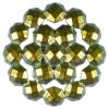 Metallknopf mit geometrischem Muster in Gelb-Grün