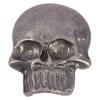 Totenkopf Knopf (Skull) aus Metall in Schädelform grau