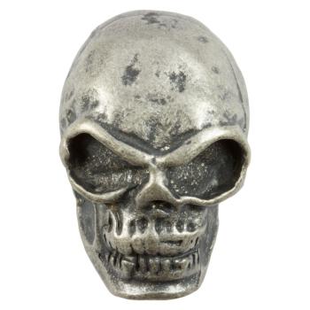 Totenkopf Knopf (Skull) in Schädelform aus Metall...