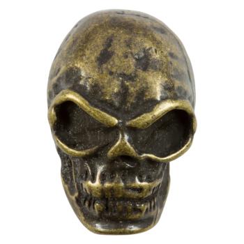Totenkopf Knopf (Skull) in Schädelform aus Metall...