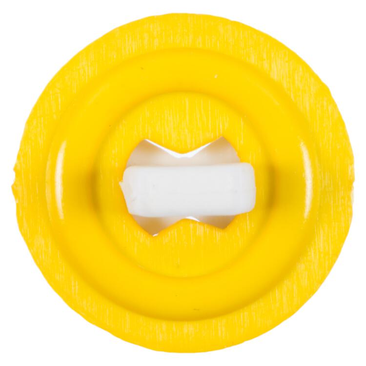 Kinderknopf - Fußball in Gelb-Weiß 13mm