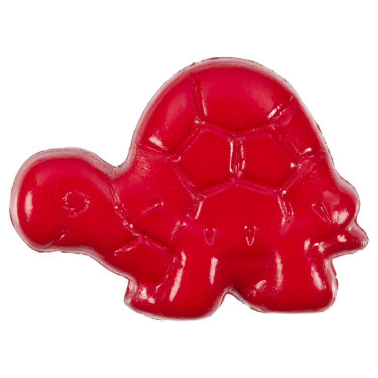 Kinderknopf - Schildkröte in Rot