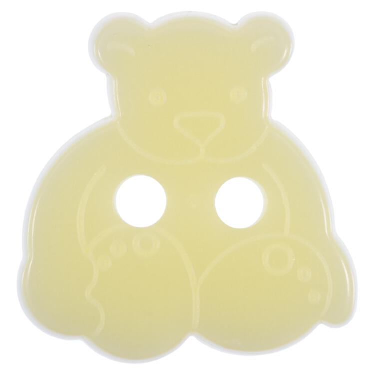 Kinderknopf - Teddybär aus Kunststoff in Beige