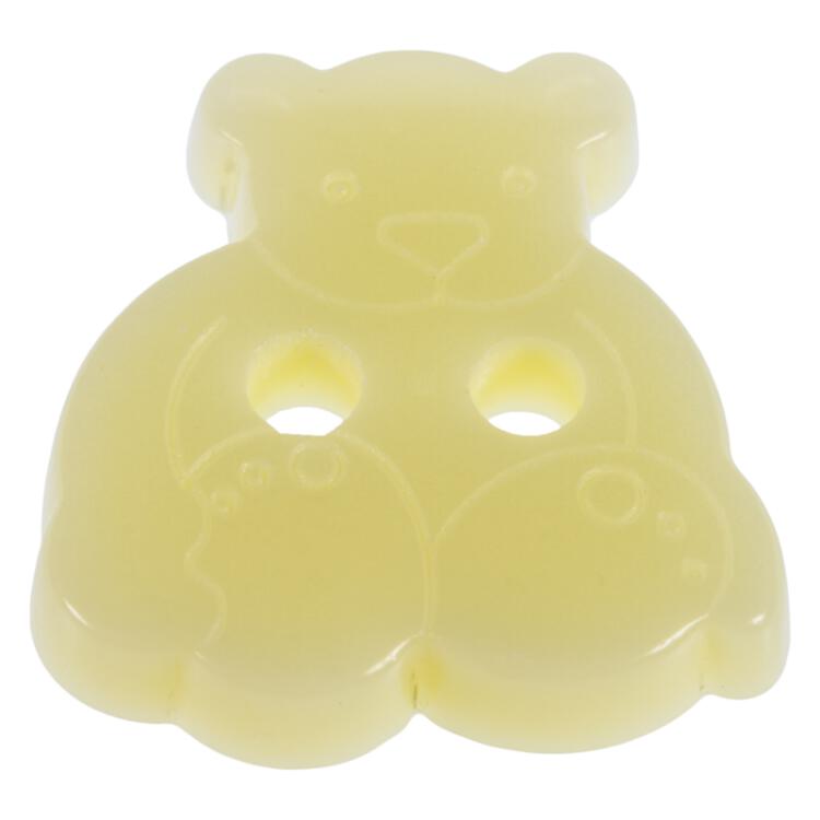 Kinderknopf - Teddybär aus Kunststoff in Beige 18mm