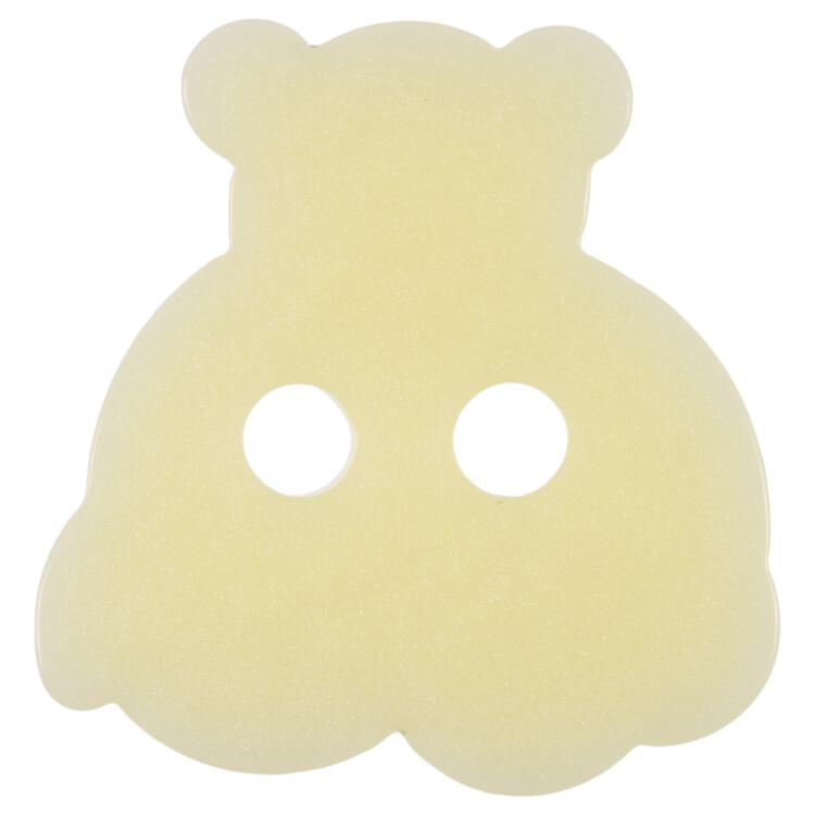Kinderknopf - Teddybär aus Kunststoff in Beige 18mm