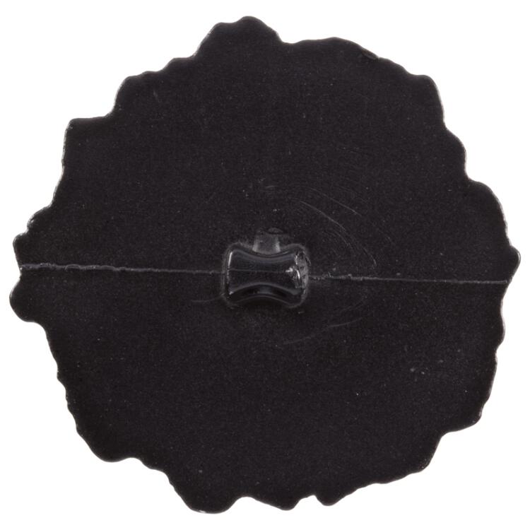 Kunststoffknopf in Grau-Schwarz-Verlauf in Granulat-Optik 20mm