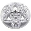 Zierknopf aus Kunststoff in Silber metallisiert