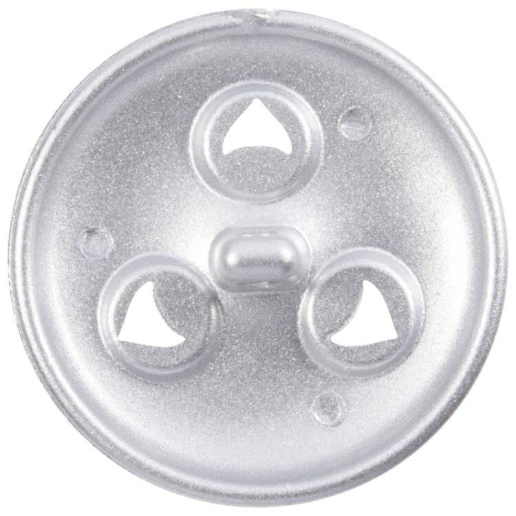 Zierknopf aus Kunststoff in Silber metallisiert 28mm