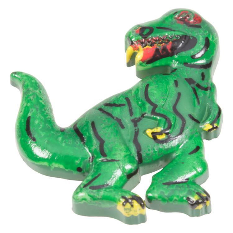 Kinderknopf - Dinosaurier in Grün 20mm