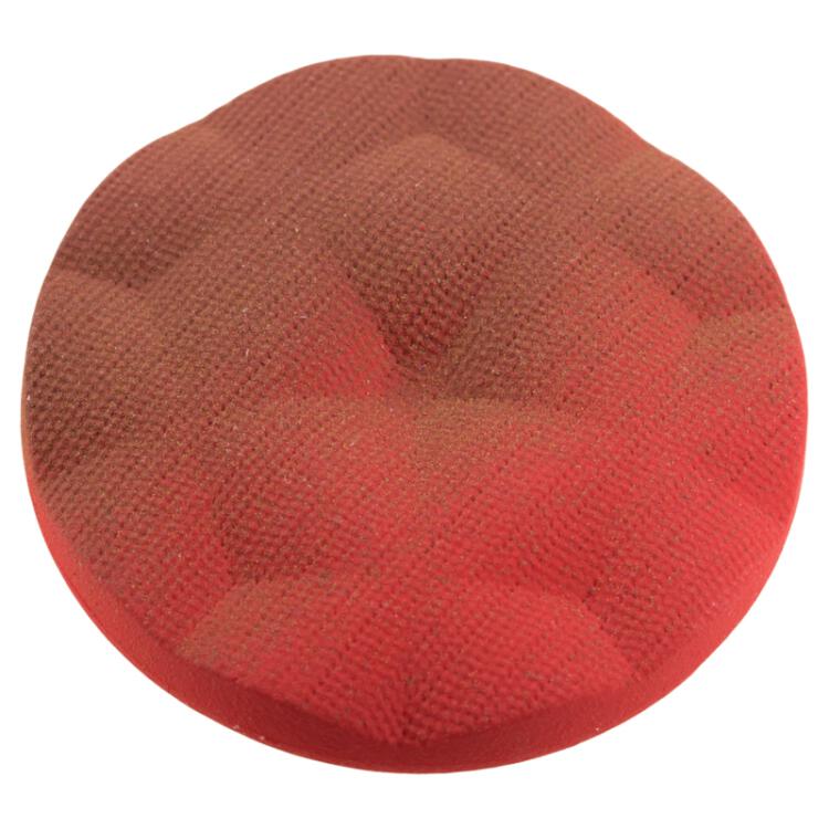 Kunststoffknopf mit matter Oberfläche und Farbverlauf von Grau auf Rot 15mm