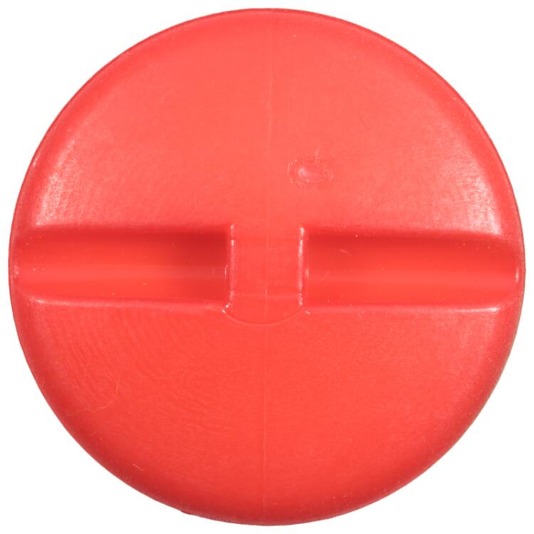 Kunststoffknopf mit matter Oberfläche und Farbverlauf von Grau auf Rot 15mm