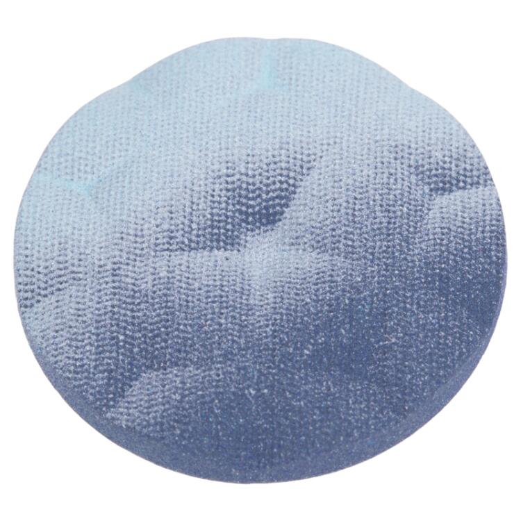 Kunststoffknopf mit matter Oberfläche und Farbverlauf von Grau auf Blau 15mm