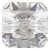 Swarovski Knopf aus geschliffenem Kristallglas Crystal, quadratisch, Öse