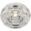 Swarovski Knopf aus geschliffenem Kristallglas Crystal, rund mit 2-Loch