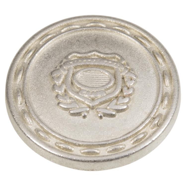 Metallknopf mit Wappen in Silber Matt