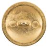 Wappenknopf aus Metall in Altgold, braun emailliert