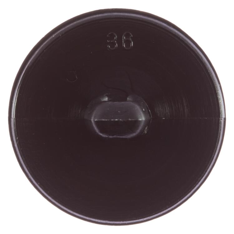 Kunststoffknopf in Schwarz mit floralem Muster geschmückt mit Glitzer 28mm