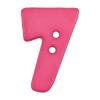 Zahlenknopf "7" in Pink, 18mm