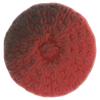 Kunststoffknopf mit Oberfläche in Kordeloptik mit Rot-Schwarz-Verlauf