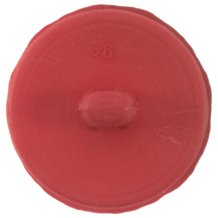 Kunststoffknopf mit Oberfläche in Kordeloptik mit Rot-Schwarz-Verlauf 20mm