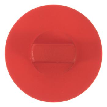 Maritimer Kunststoffknopf in Rot mit Anker-Lasermotiven