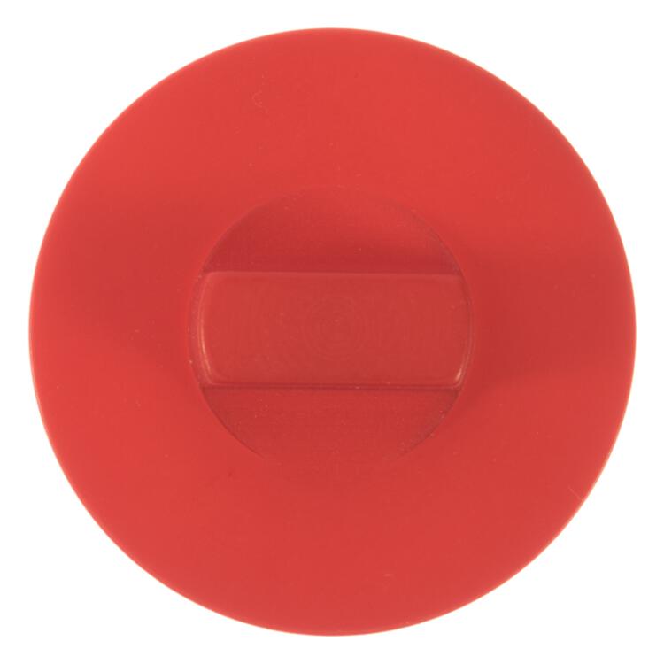 Maritimer Kunststoffknopf in Rot mit Anker-Lasermotiven 15mm
