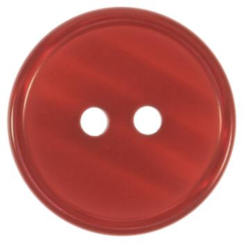 Feiner Kunststoffknopf mit Perlmutteffekt in Rot
